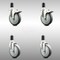 Service Caster 5 Inch 316SS Thermoplastic Rubber Swivel 1-5/8 Inch Stem Caster Lock Brake, 2PK SCC-SS316TTLEX20S514-TPRB-2-S-2-158 - alternate 2